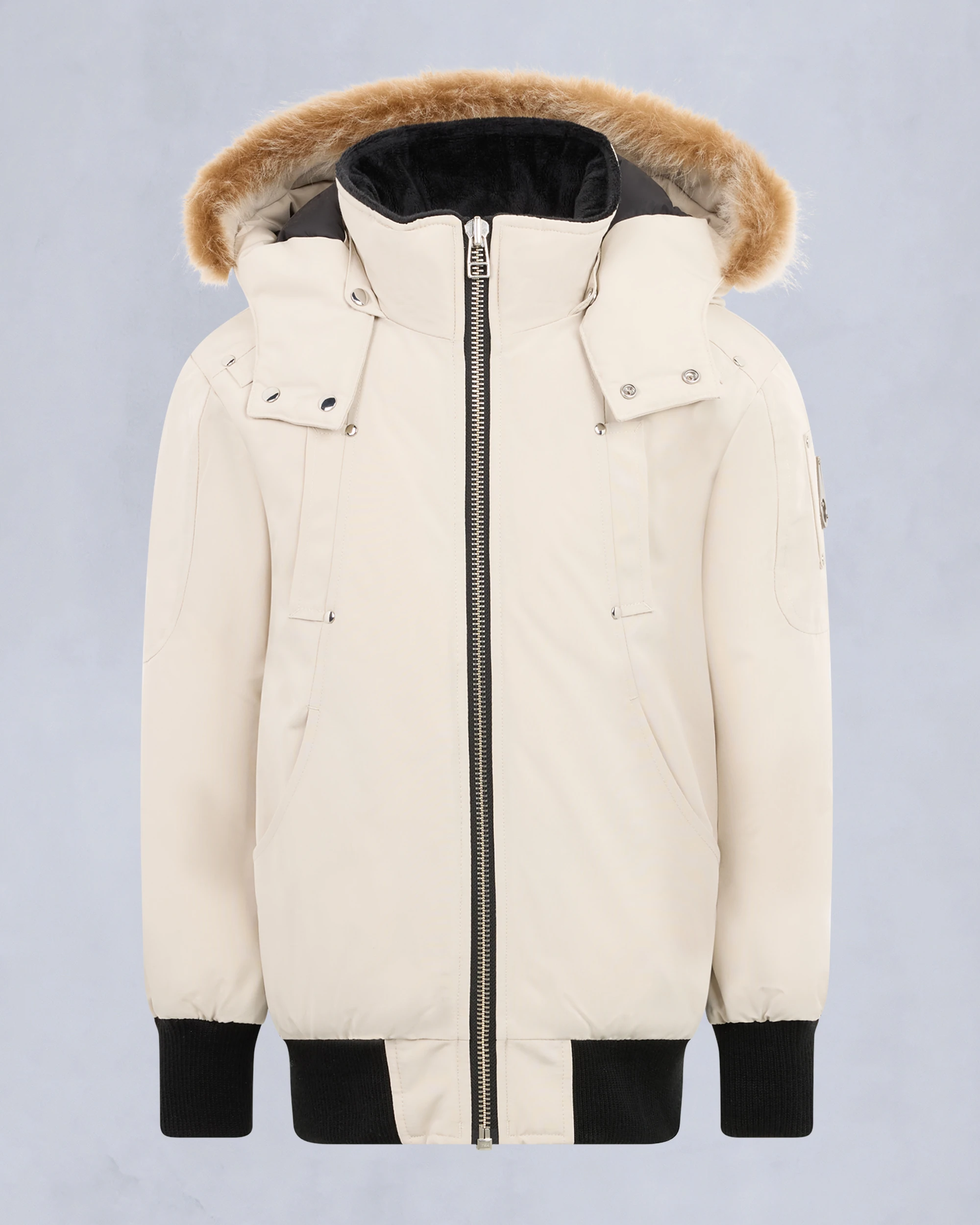 KIDS UNISEX ORIGINAL SHEARLING TRIM BOMBER ALABASTER-BRONZE
