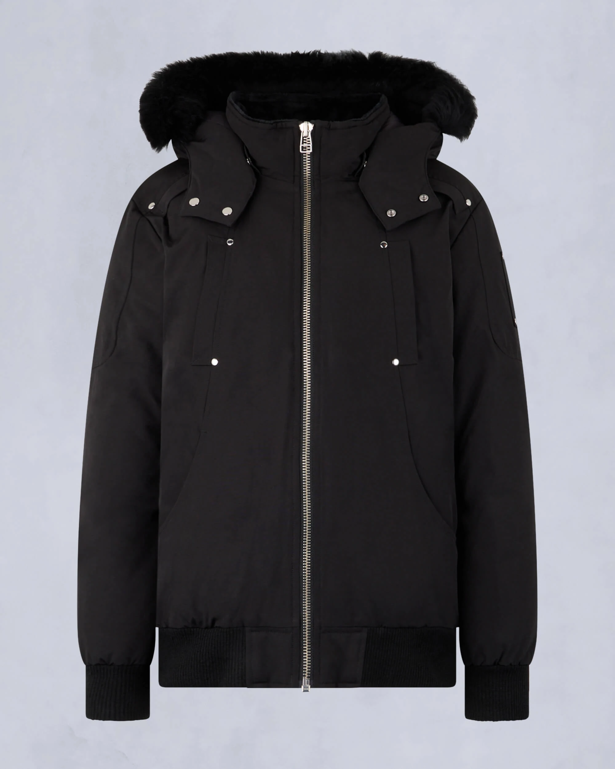 KIDS UNISEX ORIGINAL SHEARLING TRIM BOMBER BLACK-BLACK