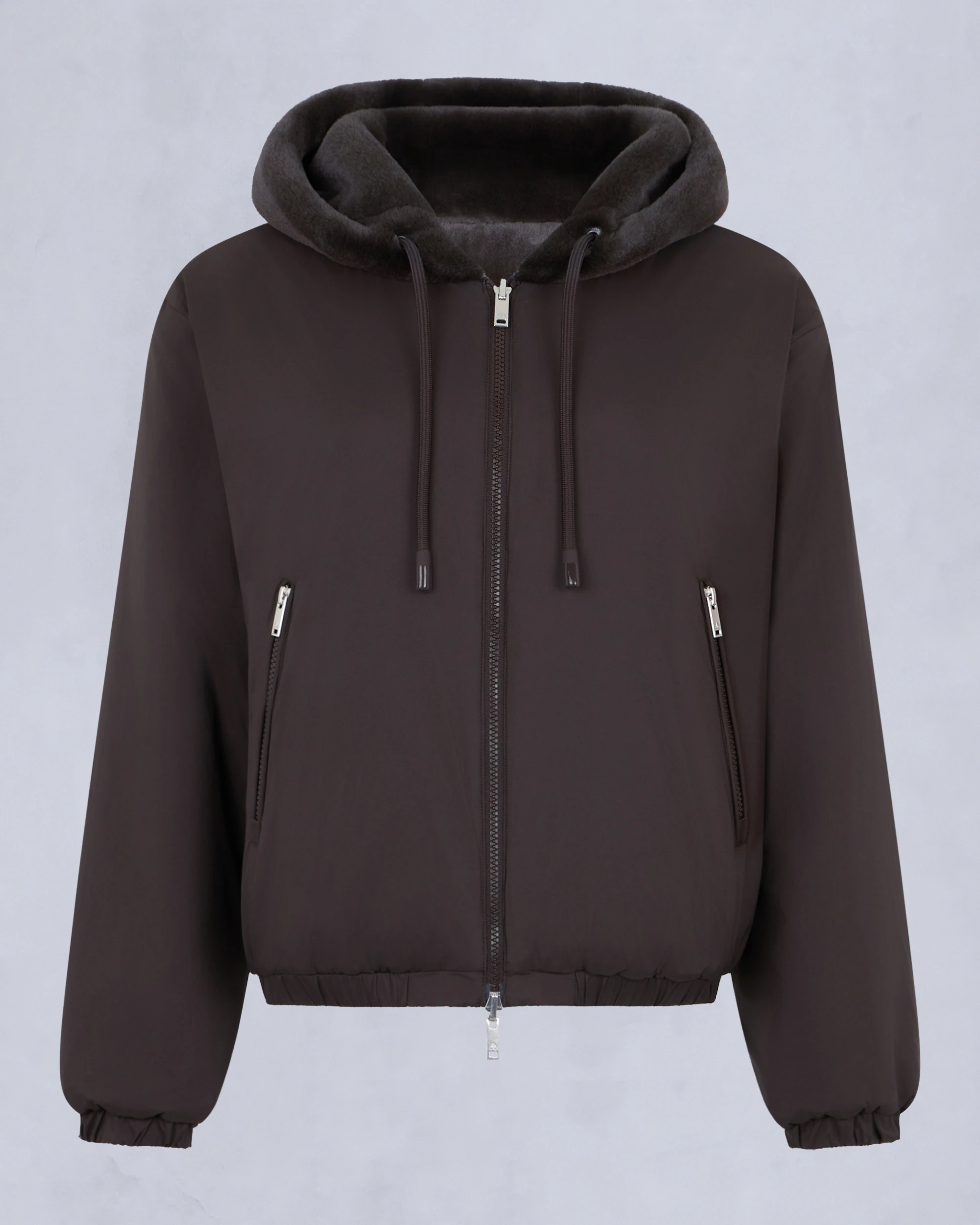 EATON BUNNY REVERSIBLE HOODIE ESPRESSO