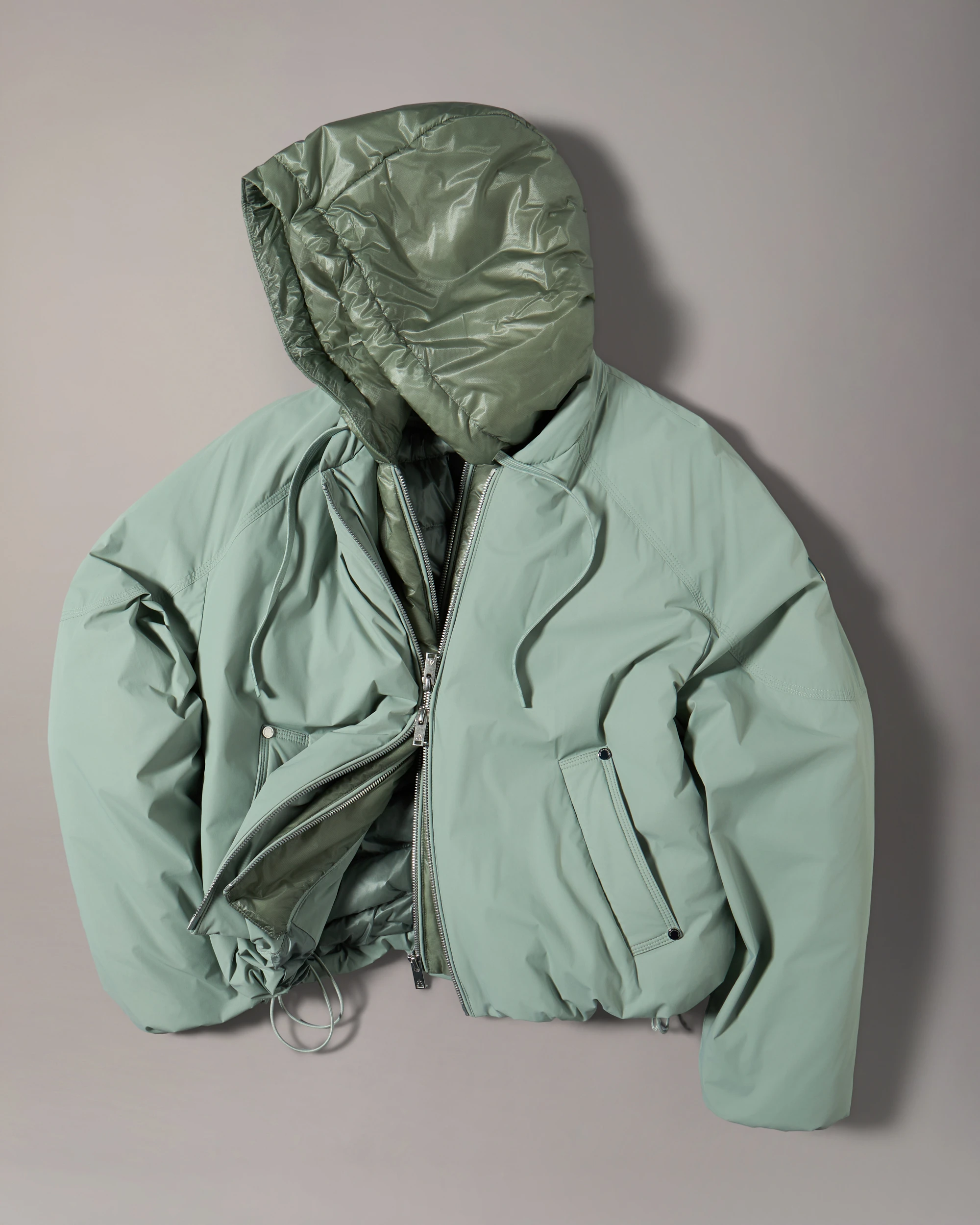 TEGAN Down Bomber Jacket Dusty Jade